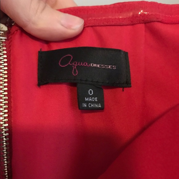 Bloomingdale’s Aqua Off Shoulder Dress - Picture 3 of 4